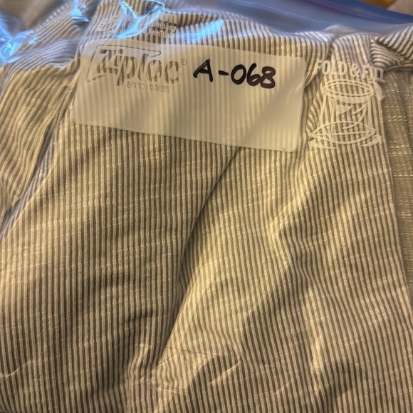 Anthropology Donni‎ Sandwash Ribbed Open Cardigan Grey White Texture Stripe EUC - Picture 11 of 11